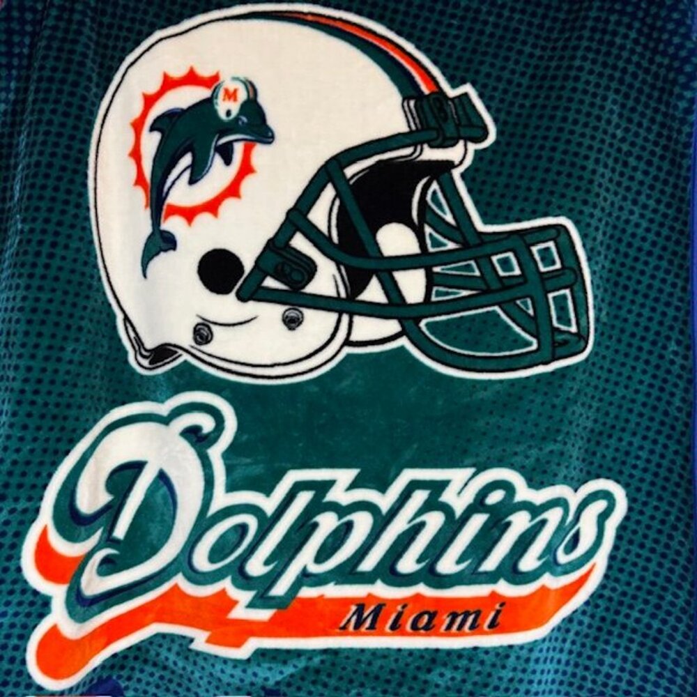 NFL Miami Dolphins 60" x 54" Plush Throw Blanket